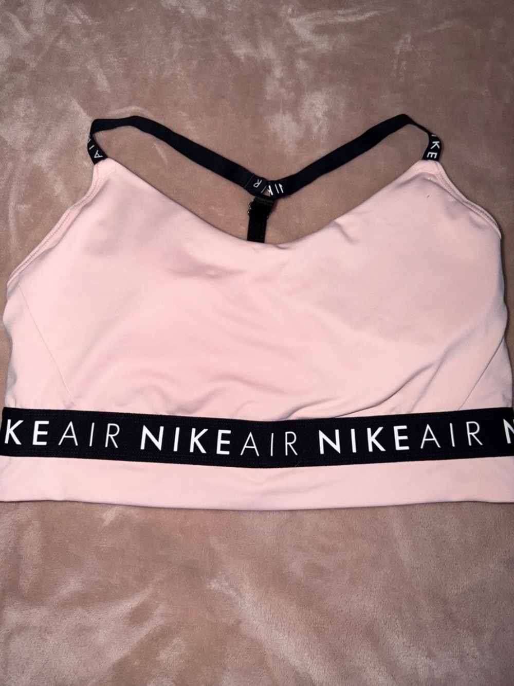 Nike Air Light Pink Racerback Sports Bra with Branded Band